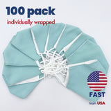 [100 PACK] Robins Egg Blue Cotton Double Layer Mask